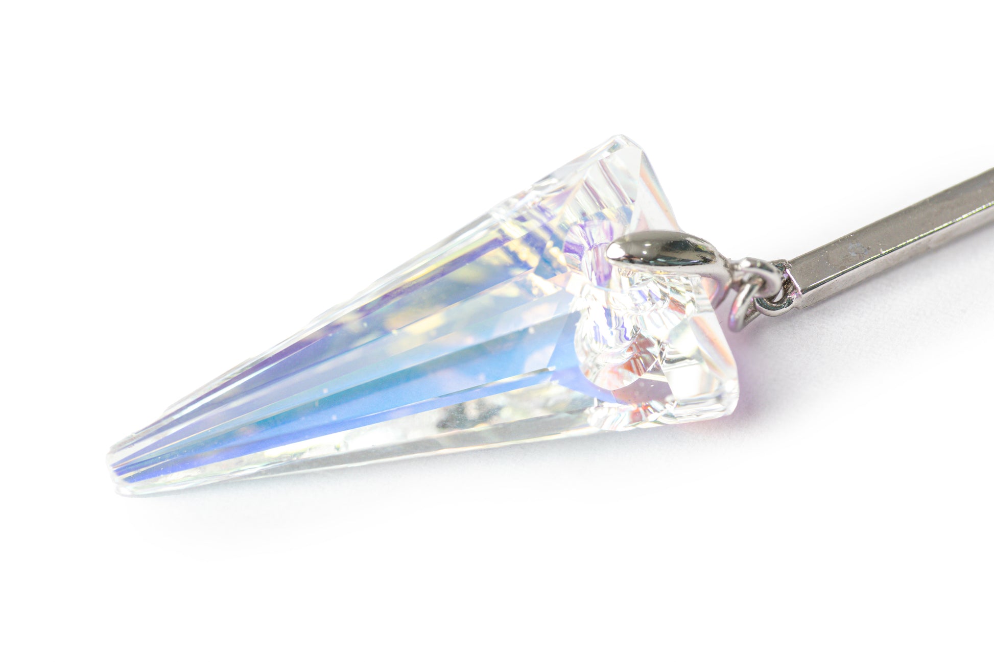 Crystal Icicle Drop Earrings - Silver Crystal Earrings  for Women