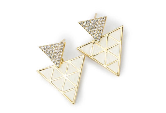 Triangle Drop Earring - Golden Drop Earrings for Women