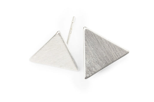 Triangle Studs - Silver Studs for Women