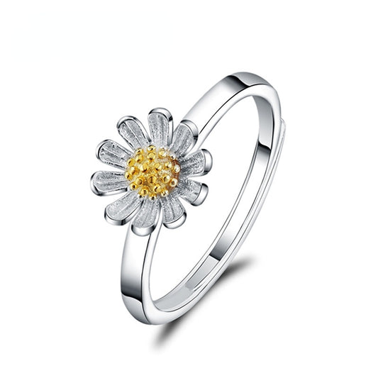 Daisy Flower Silver Ring for Women