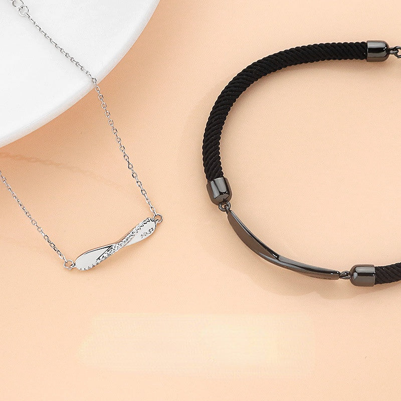 Mobius Design Silver Couple Bracelet for Women