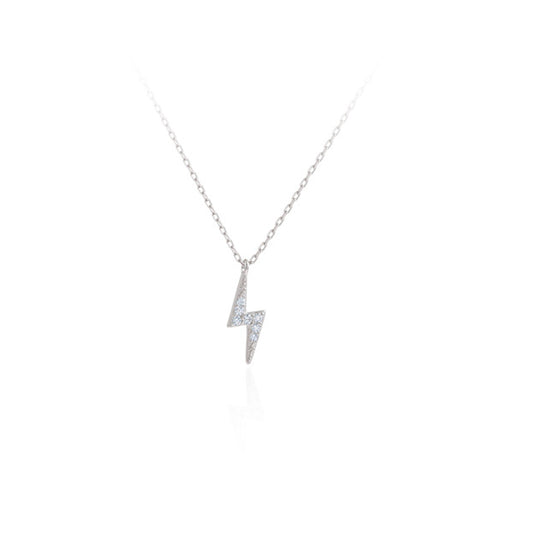 Zircon Lightning Silver Necklace for Women