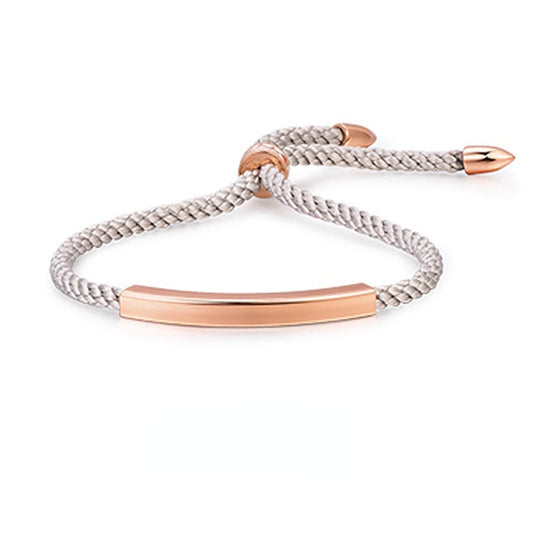 Silver Woven Rope Couple Bracelet for women