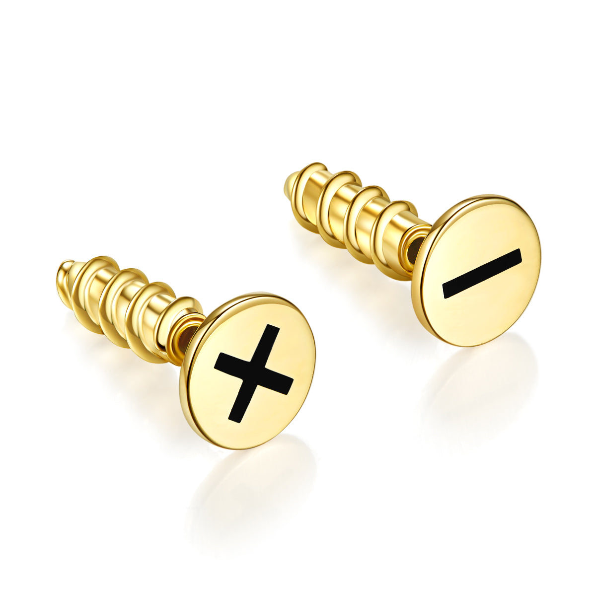 (Two Colours) Screws Enamel Silver Studs Earrings for Women