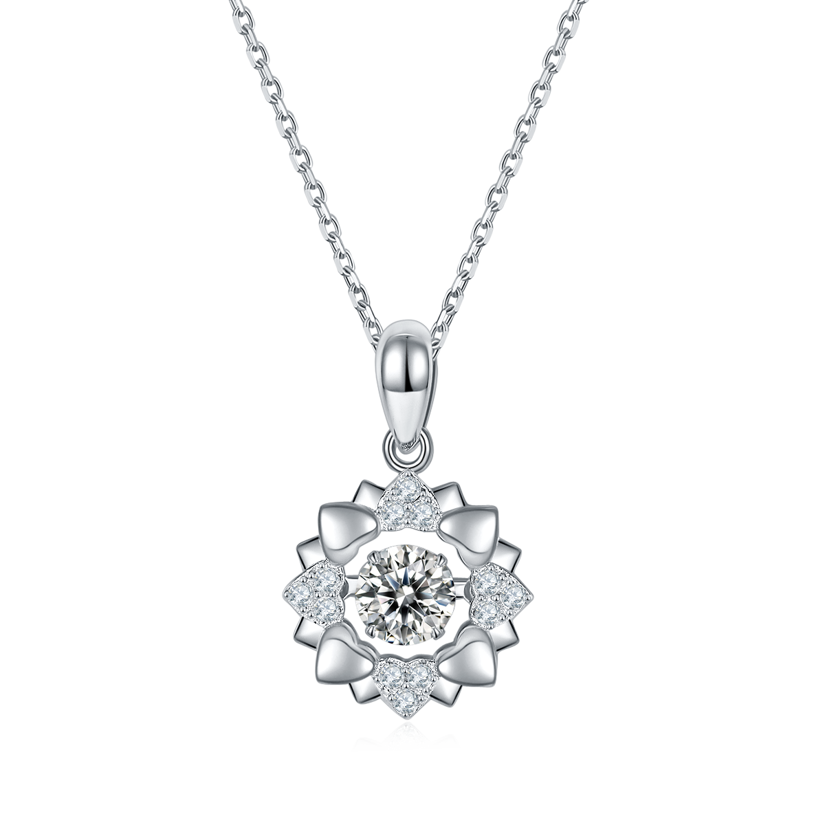 (0.5CT) Moissanite Stone Love in Life Spirituel Necklace for Women