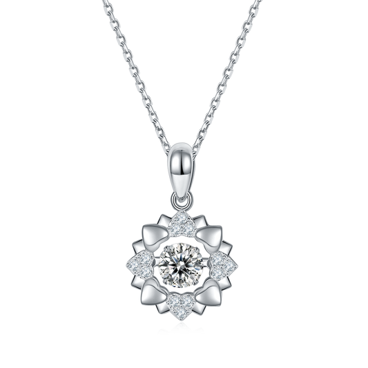 (0.5CT) Moissanite Stone Love in Life Spirituel Necklace for Women