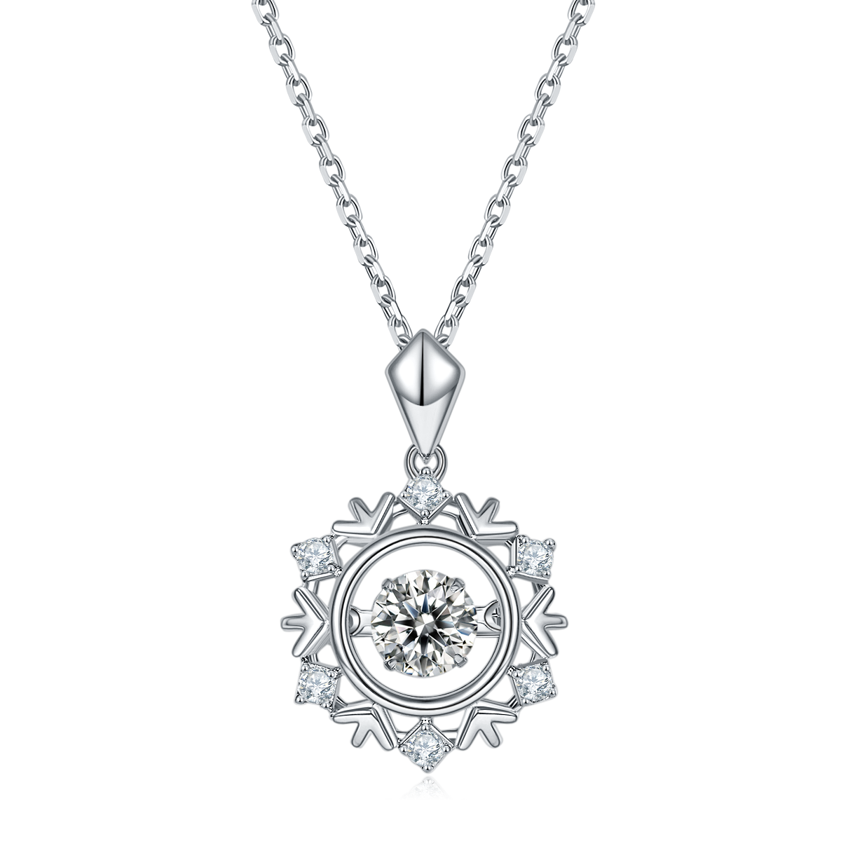 (0.5CT) Moissanite Stone Arrow Heart Spirituel Necklace for Women