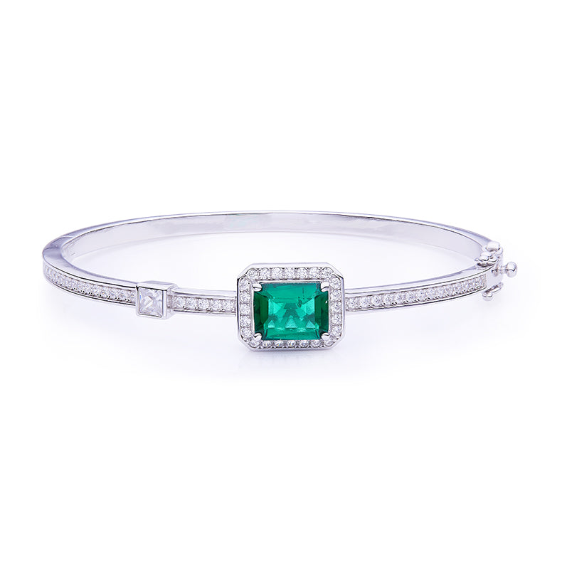 Green Zircon (2.0CT) Stone Solitaire Drop Bracelet for Women