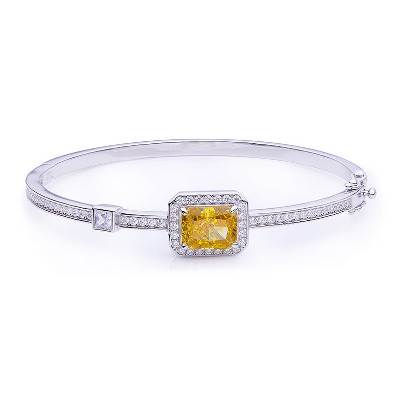 Yellow Zircon (2.0CT) Stone Solitaire Drop Bracelet for Women