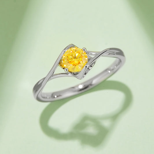 (Four Colours) Moissanite(0.5ct) Stone Ring for Women