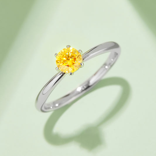 (Four Colours) Moissanite(0.5ct) Stone Ring for Women