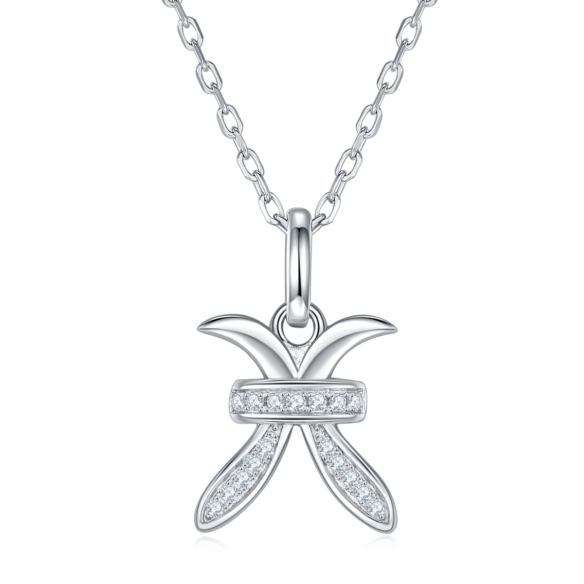 Moissanite Stone Pisces Necklace for Women