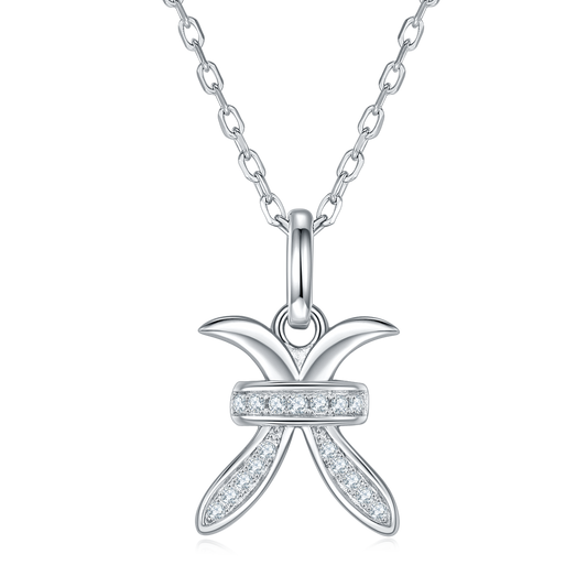 Moissanite Stone Pisces Necklace for Women