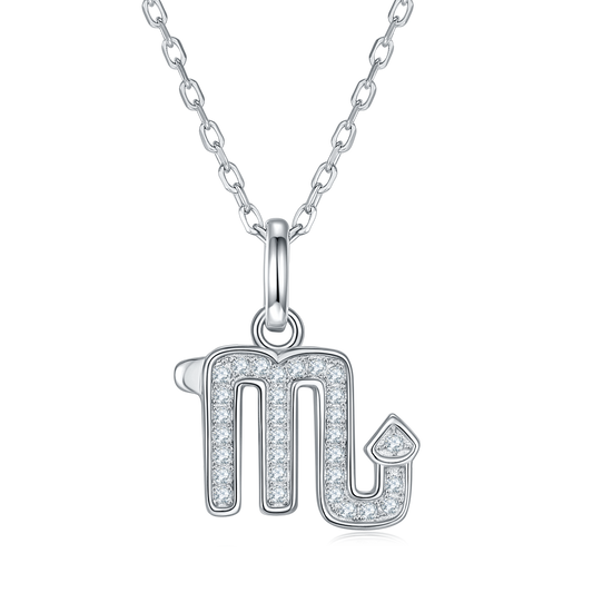 Moissanite Stone Scorpio Necklace for Women