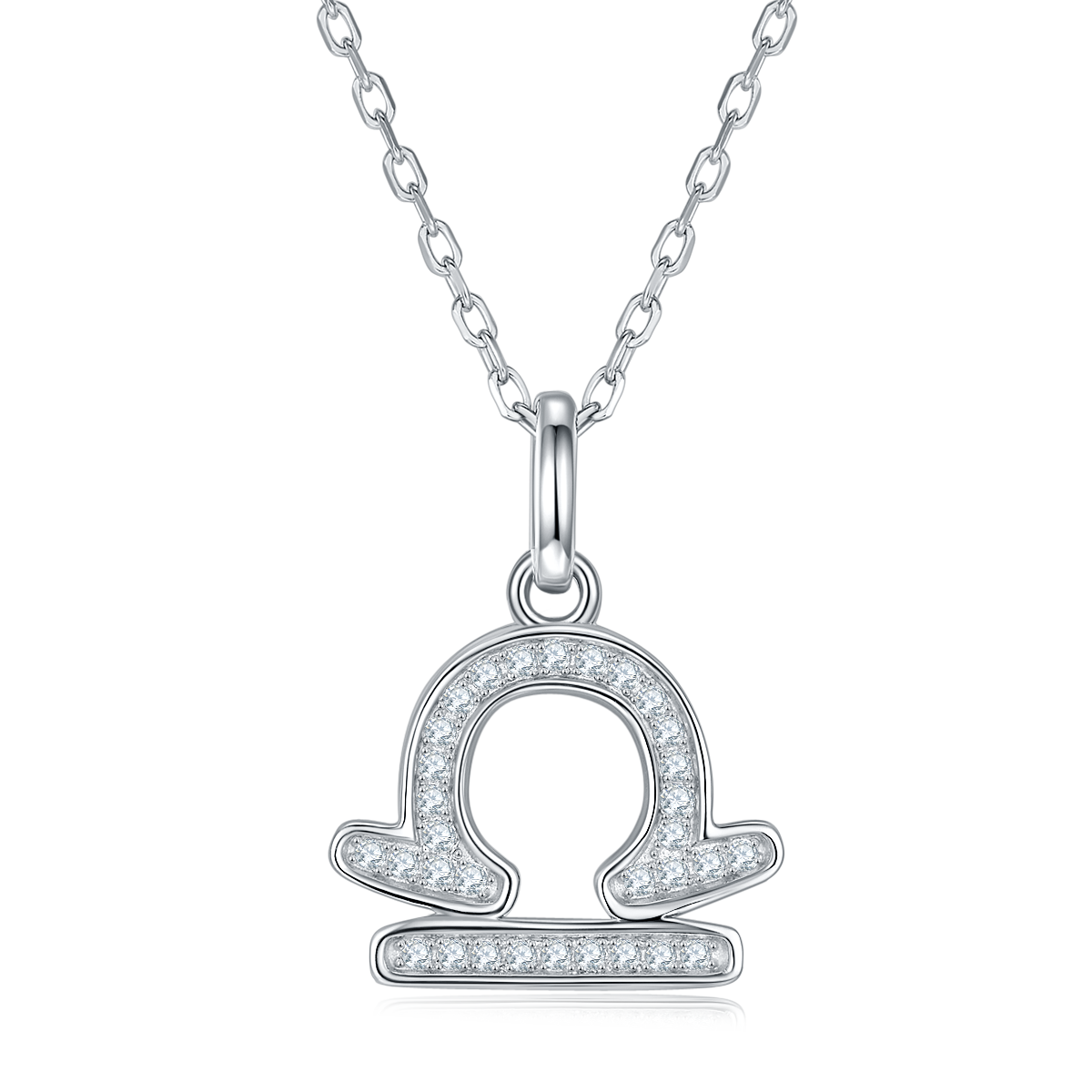 Moissanite Stone Libra Necklace for Women